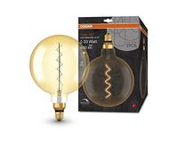 OSRAM Lámpara LED Vintage 1906 dorada, 4,8 W, 400 lm, forma de globo con 200 mm de diámetro, casquillo E27, luz blanca cálida, filamento en espiral, regulable, vida útil de hasta 15.000 horas