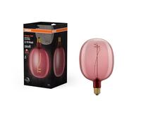 OSRAM Lámpara LED Vintage 1906 rosa, 4,5 W, 220 lm, forma de globo con 170 mm de diámetro y casquillo E27, luz blanca cálida, filamento regulable, vida útil de hasta 15.000 horas