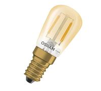 OSRAM Lámpara LED Vintage 1906 T26 Filamento, blanco cálido 2400 K, fuente de luz LED, 1,6 W, 50 lm, dorada, E14 clase de eficiencia energética A