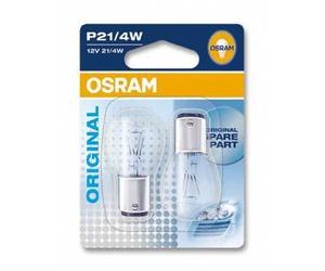 OSRAM Lámpara P21/4W ORIGINAL halógena para PEUGEOT: 208, Expert, Bipper, 301, Boxer, 605, 407, Traveller & FIAT: Palio, Ducato, Doblo (Ref: 7225)