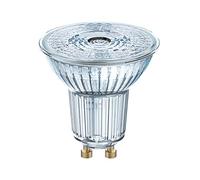 OSRAM Lámpara Reflectora LED PAR16 Regulable con Casquillo GU10, Blanco Frío (4000K), Punto de Cristal, 3,7W, Repuesto para Lámpara Reflectora de 35W, LED SUPERSTAR PAR16, Paquete de 10