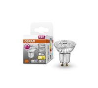 OSRAM Lámpara reflectora Superstar, GU10 base, vidrio transparente ,Blanco cálido (2700K), 350 Lumen, sustituto de 50W-iluminante 1-paquete