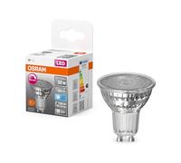OSRAM Lámpara reflectora Superstar, GU10 base, vidrio transparente ,Blanco frío (4000K), 350 Lumen, sustituto de 50W-iluminante 1-paquete
