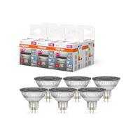 OSRAM Lámpara reflectora Superstar, GU5.3 base, vidrio transparente ,Blanco frío (4000K), 345 Lumen, sustituto de 35W-iluminante 6-paquete