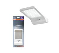 OSRAM Lámpara solar LED para puerta, blanca, IP44, con sensor de movimiento, luz blanca fría (4000 K), alimentación solar, para zonas exteriores