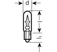 OSRAM Lámpara T5 ORIGINAL halógena para VOLVO: C70 (Ref: 2722)
