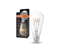 OSRAM Dimmbare LED-Lampen, Vintage-Edition, 40 Watts Ersatz, E27, ST64-shape, 2700 Kelvin, Warm weiß, Klares Glas, single Pack