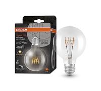 OSRAM Lámpara Vintage 1906 Classic Globe95 FIL LED, E27, transparente, 4,8 W, 470 lm, 2700 K, luz blanca cálida, regulable, filamento delgado, optimo consumo de energía, larga duración