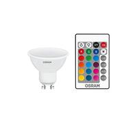 Osram Lámparas de control remoto LED Retrofit RGBW, paquete de 4 bombillas LED, casquillo E27, luz blanca fría, 4000 K, 7 W, equivalente a 60 W, equivalente a 60 W, opacas, opacas, talla única