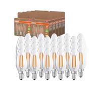 Osram Lámparas LED de alta eficiencia con clase de eficiencia energética A, paquete de 30 bombillas, reemplaza bombillas incandescentes tradicionales de 40W, blanco cálido, E14, vidrio filamento