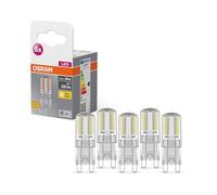 OSRAM Lamps Lámpara LED Star PIN, G9 base, vidrio transparente,Blanco cálido (2700K), 320 Lumen, sustituto de 30W-ilumite 5-paquete