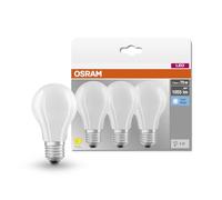 OSRAM LED BASE Classic A75, matte Filament LED-Lampen aus Glas für E27 Sockel, Birnenform, Kaltweiß (4000K), 1055 Lumen, Ersatz für herkömmliche 75W-Glühbirnen, 3er-Box