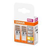 OSRAM LED bi-pin base G9 1.9W 2,700K claro 2-pack