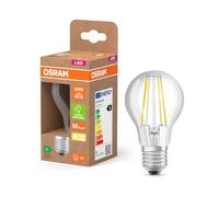 OSRAM LED Classic Lámpara LED con filamento en forma de bombilla clásica, filamento de vidrio transparente, 3,8 W, casquillo E27, EEK A, 806 lm para iluminación general.