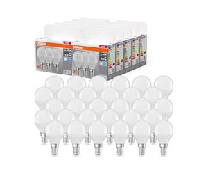 OSRAM LED Classic P40, lámparas LED de filamento esmerilado de vidrio para E14, forma de vela, blanco frío (4000K), 470 lúmenes, sustituye a las bombillas convencionales de 40W, caja de 30 lámparas