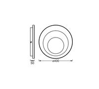 OSRAM Plafón ORBIS SPIRAL RD CL 400mm, blanco, 27W, 3000lm, color de luz blanco cálido, distribución de luz directa e indirecta, larga vida útil, redondo, IP20, 3000K.