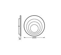 OSRAM Plafón ORBIS SPIRAL RD CL 505mm, blanco, 42W, 4000lm, color de luz blanco cálido, distribución efectiva de luz directa e indirecta, larga vida, redondo, IP20, 3000K.