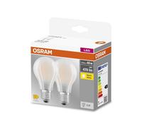 OSRAM LED E27 4W 827 Classic A GLFR mate pack 2 ud