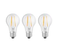 OSRAM LED E27 Classic filamento 840 6,5W claro 3ud EC:EPREL:523075