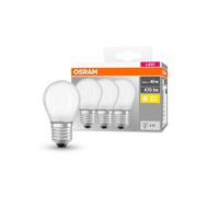 OSRAM LED gota E27 P40 4W 2.700K 470lm mate 3 ud EC:EPREL:523177