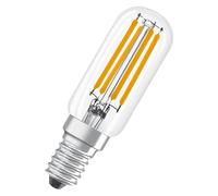 OSRAM LED Lámpara LED especial en forma de lágrima, transparente, multicolor, 4,8 W, 470 lm, 2700 K para luz blanca cálida, casquillo E14, 25 mm de diámetro, EEK F, regulable.