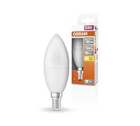 OSRAM LED Lampe mit E14 Sockel, Warmweiss (2700K), Kerzenform, 7.5W, Ersatz für 60W-Glühbirne, matt, LED STAR CLASSIC B