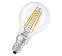 OSRAM LED-Lampe Star Globe P40 Filament, 6500 K kaltweißes Tageslicht, 3,4 W, E14, klar, 470 lm, für Tisch- und Pendelleuchten, 15.000h