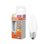 OSRAM LED-Lampe Star Kerzenform B25 Filament, 2700 K warmweiß, 1,8 W, E27, matt, 250 lm, 15.000h, für Tischleuchten, dekorative Einbauten