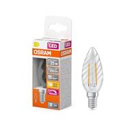 OSRAM LED-Lampe Superstar Classic BW25 Filament 1,8W 827, 2700K warmweiß, E14, klar, 250 lm, 15.000h, dimmbar