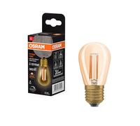OSRAM Lámpara LED Vintage 1906 dorada, 4,8 W, 360 lm, forma mini Edison con 45 mm de diámetro y casquillo E27, luz blanca cálida, filamento recto, regulable, vida útil de hasta 15.000 horas