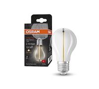 OSRAM LED-Lampen, Vintage-Edition, 10 Watts Ersatz, E27, A-shape, 2700 Kelvin, Warm weiß, Klares Glas, single Pack