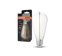 OSRAM LED-Lampen, Vintage-Edition, 16 Watts Ersatz, E27, ST64-shape, 2700 Kelvin, Warm weiß, Klares Glas, single Pack