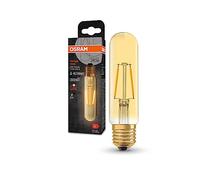 OSRAM Lámpara Vintage 1906 Classic Tubular FIL LED, E27, lineal, dorado, 2.5W, 200lm, 2000K, color de luz blanco cálido, optimo consumo de energía, larga vida