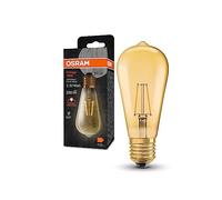 OSRAM Lámpara LED Vintage 1906 Classic Edison FIL, E27, dorada, 2,2 W, 250 lm, 2400 K, color de luz blanco cálido, optimo consumo de energía, larga duración