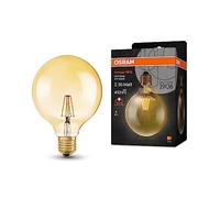 OSRAM Lámpara LED Vintage 1906 Classic Globe125 FIL, E27, esférica, dorada, 4W, 410lm, 2400K, color de luz confort blanco cálido, optimo consumo de energía, larga vida