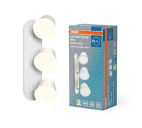 OSRAM LED Pack 3 focos pared/techo baño con Click-CCT blanco aluminio, temperatura color ajustable interruptor, IP44, montaje interior