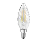 OSRAM bombilla vela LED E14 4W 827 claro girado EC:EPREL:523063