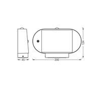 OSRAM Aplique solar pequeño ovalado ENDURA Style, luz blanca cálida (3000K), sensor integrado, utilizable sin alimentación, larga duración: 30 veces 60 segundos en modo PIR, protección IP44, negro