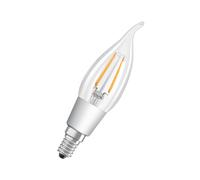 OSRAM LED soplada E14 4W blanco cálido dim transparente EC:EPREL:523125