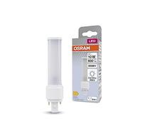 OSRAM DULUX LED D10 EM, G24D-1, 5 W, 600 lm, 4000 K, color de luz blanco frío, tapa giratoria para luz direccional, reemplazo de LED para fluorescentes compactas clásicas con casquillo G24D-1