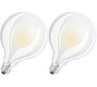 OSRAM LED Star GLOBE95, matte Filament LED-Lampe in Globe Form mit 95mm Durchmesser, E27 Sockel, Kaltweiß (4000K), 1521 Lumen, Ersatz für herkömmliche 100W-Glühbirnen, 1er-Pack (Paquete de 2)