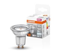 Osram LED Star lámpara reflectora PAR16 para focos y spot en blanco luz diurna (6500 K), transparente, 50 mm de diámetro, con 6,9 W para 620 lm, de clavija GU10, cristal sin plomo, IP20, EEK F.