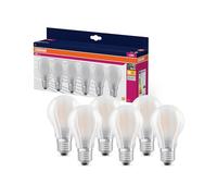 OSRAM LED Star VALUE A60, paquete de 6 bombillas, reemplaza bombillas incandescentes tradicionales de 60W, blanco cálido (2700K), 6.5W, casquillo E27, vidrio filamento, no regulable