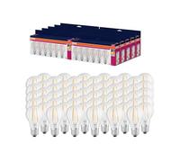 OSRAM LED Star VALUE A60, paquete de 60 bombillas, reemplaza bombillas incandescentes tradicionales de 60W, blanco cálido (2700K), 6.5W, casquillo E27, vidrio mate, no regulable