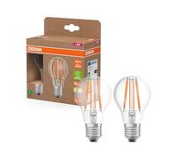 OSRAM LED Superstar Classic A 100 en forma de bombilla clásica, cuerpo de vidrio transparente, 7,2 W, 1521 lm, casquillo E27, luz blanca cálida con 2700 K, EEK A, 60 mm de diámetro, paquete de 2