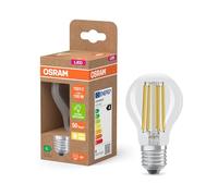 OSRAM LED Superstar Classic Lámpara LED A 100 en forma de bombilla clásica, cuerpo de cristal transparente, 7,2 W, 1521 lm, casquillo E27, 2700 K para luz blanca cálida, EEK A, 60 mm de diámetro.