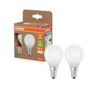 OSRAM LED Superstar Classic LED-Lampe P 40 in klassischer Miniballform aus gefrostetem Glas, 2.2 W, 470 lm, E14 Fassung, warmweißes Licht mit 2700 K, EEK A, 45 mm Durchmesser, 2er-Pack