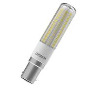OSRAM LED T Slim slim multicolour LED lamp made of plastic with B15d base, T-shape, 6.5 W / 806 lm, clear, warm white light with 2,700 K, non-dimmable, 18-mm diameter, CRI 80.