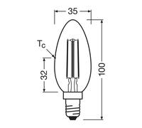 OSRAM LED Vela Filamento E14 2,2W 827 EEC A 3-pack