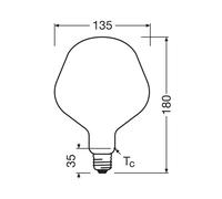 OSRAM LED Vintage 1906 Big Apple E27 7,3W 2700K mate atenuable EC:EPREL:1854777